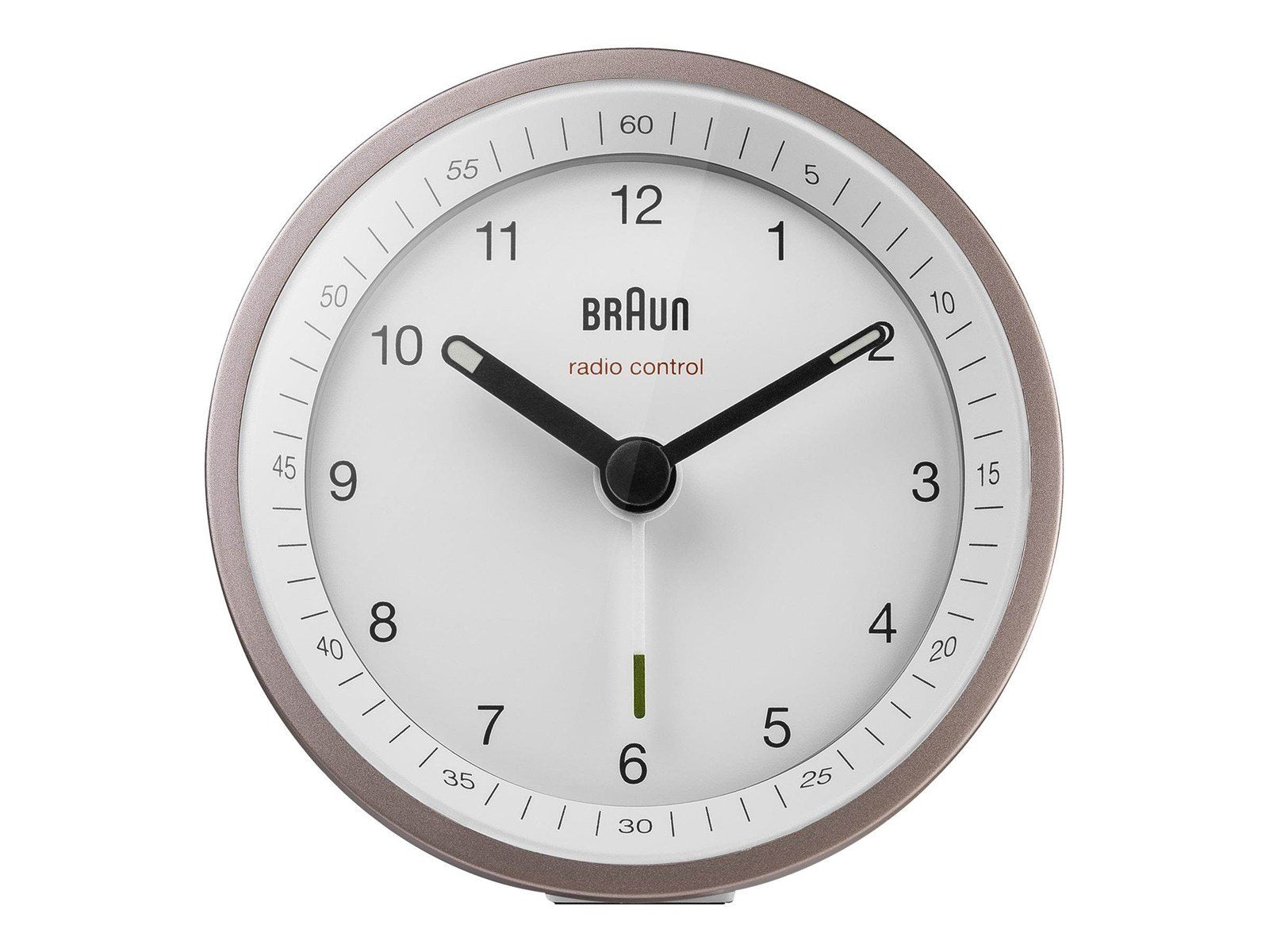 Braun BC07 - alarm clock - round - quartz - desktop - white/pink Braun BC07 - alarm clock - round - quartz - desktop - white/pink
